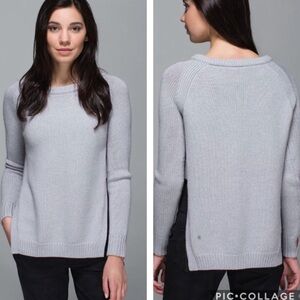 NWOT Lululemon yin to you gray chunky wool sweater Sz 8